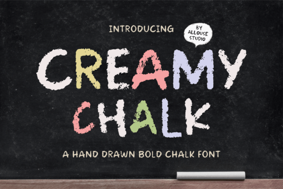 Creamy Chalk: A Display Font for Digital Branding and Web Design