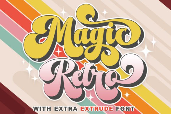 Magic Retro Font for Handmade Creators