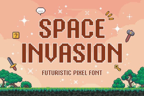 Space Invasion Font for Business Branding