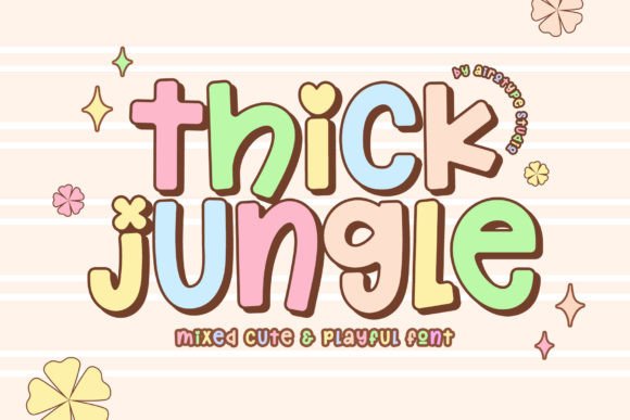 Thick Jungle: A Playful Typeface for Branding Projects